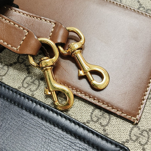 Padlock Small Monogram Coated Canvas Beige
