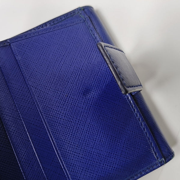 Vara Calfskin Blue Wallet