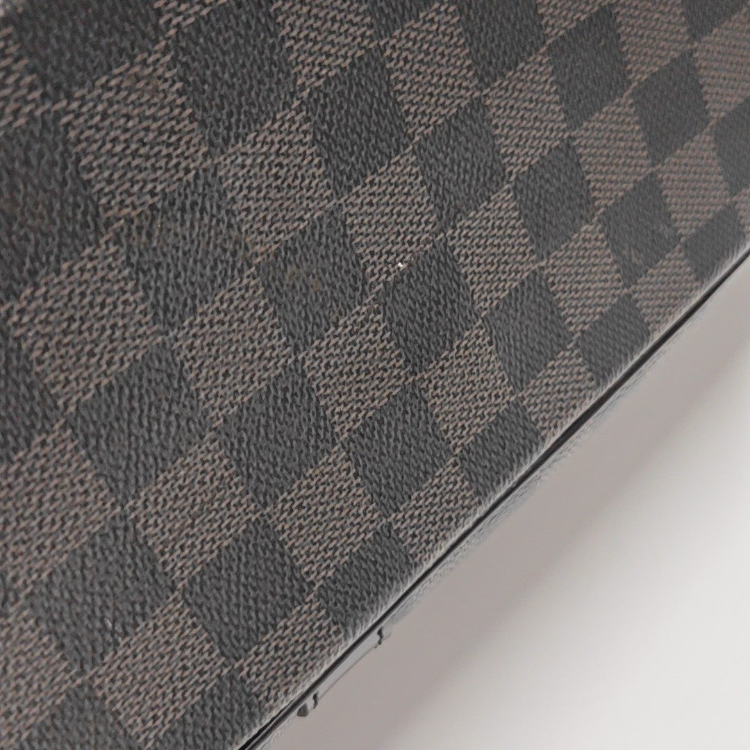 TADAO MM Damier Graphite Coated Canvas Gray