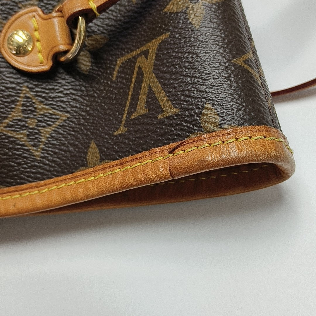 NEVERFULL MM Monogram Coated Canvas Brown