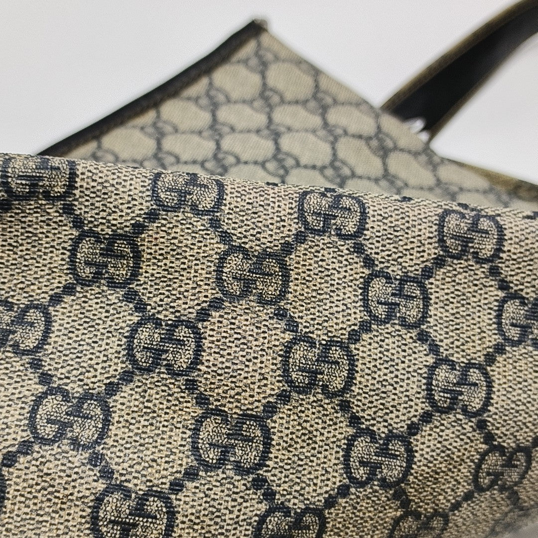 Monogram Coated Canvas Shoulder Bag Blue