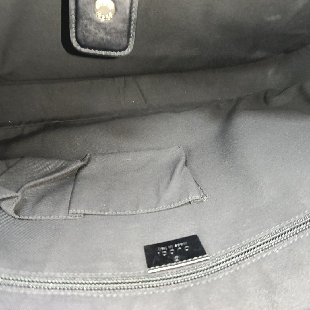 Calfskin Top Handle Bag Black