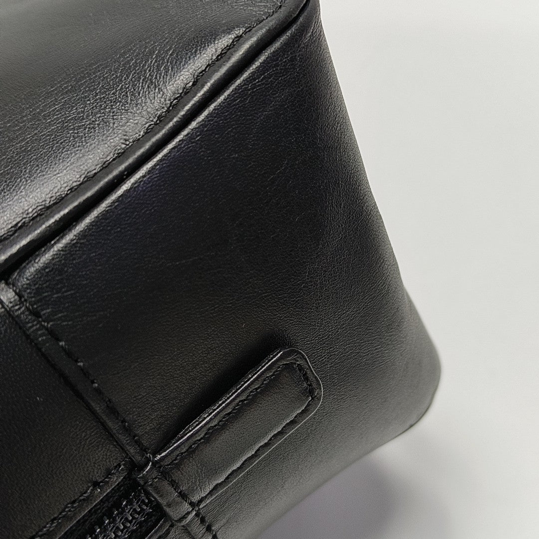 Calfskin Top Handle Bag Black