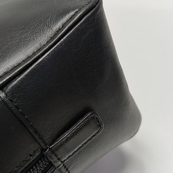 Calfskin Top Handle Bag Black