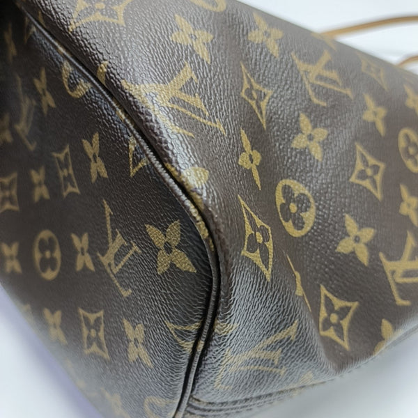 NEVERFULL MM Monogram Coated Canvas Brown