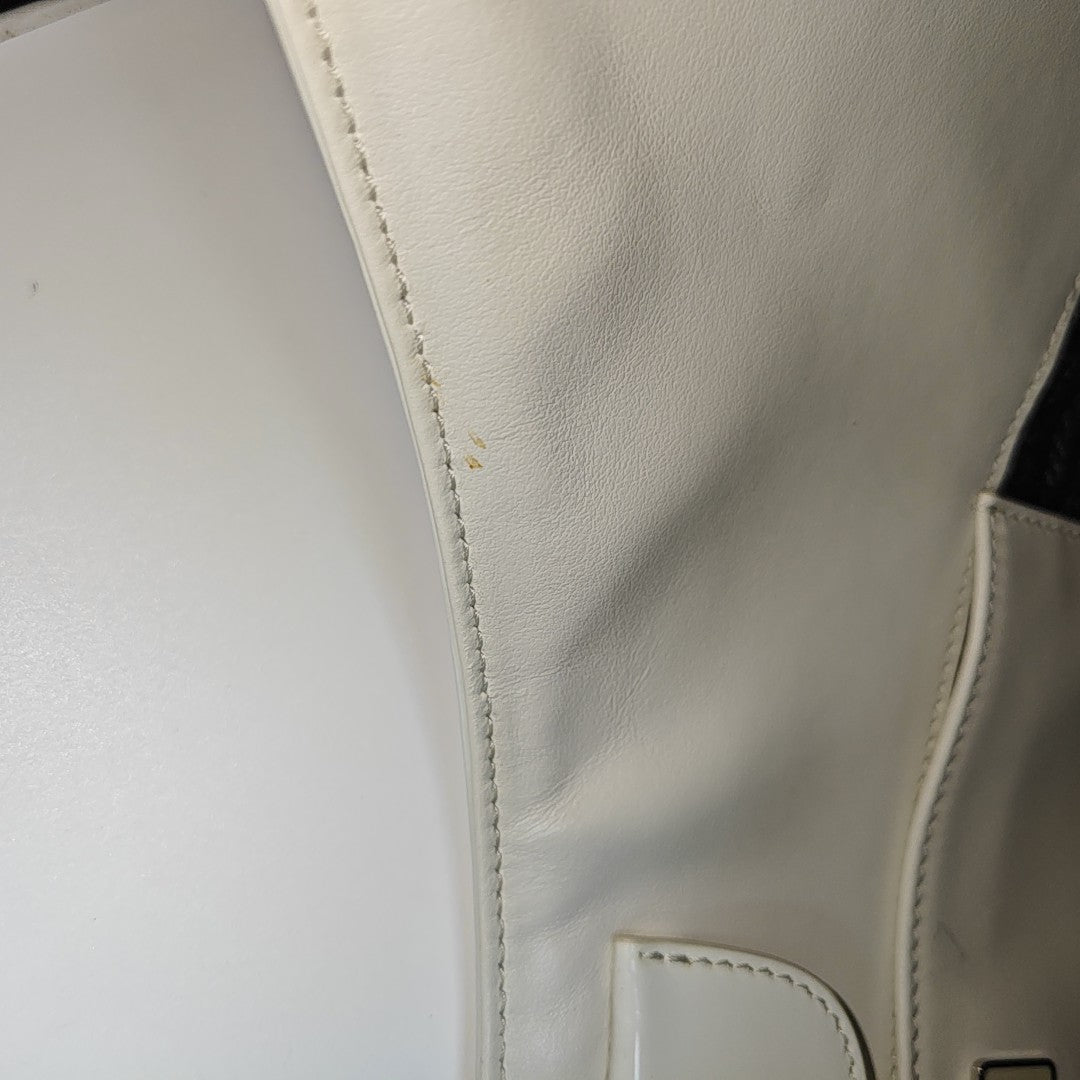 Cleo Medium Calfskin White