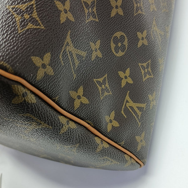 SPEEDY 30 Monogram Coated Canvas Brown