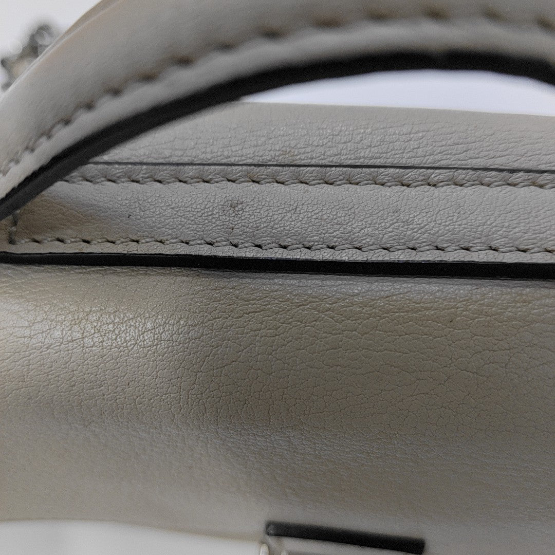 Calfskin Shoulder Bag Gray