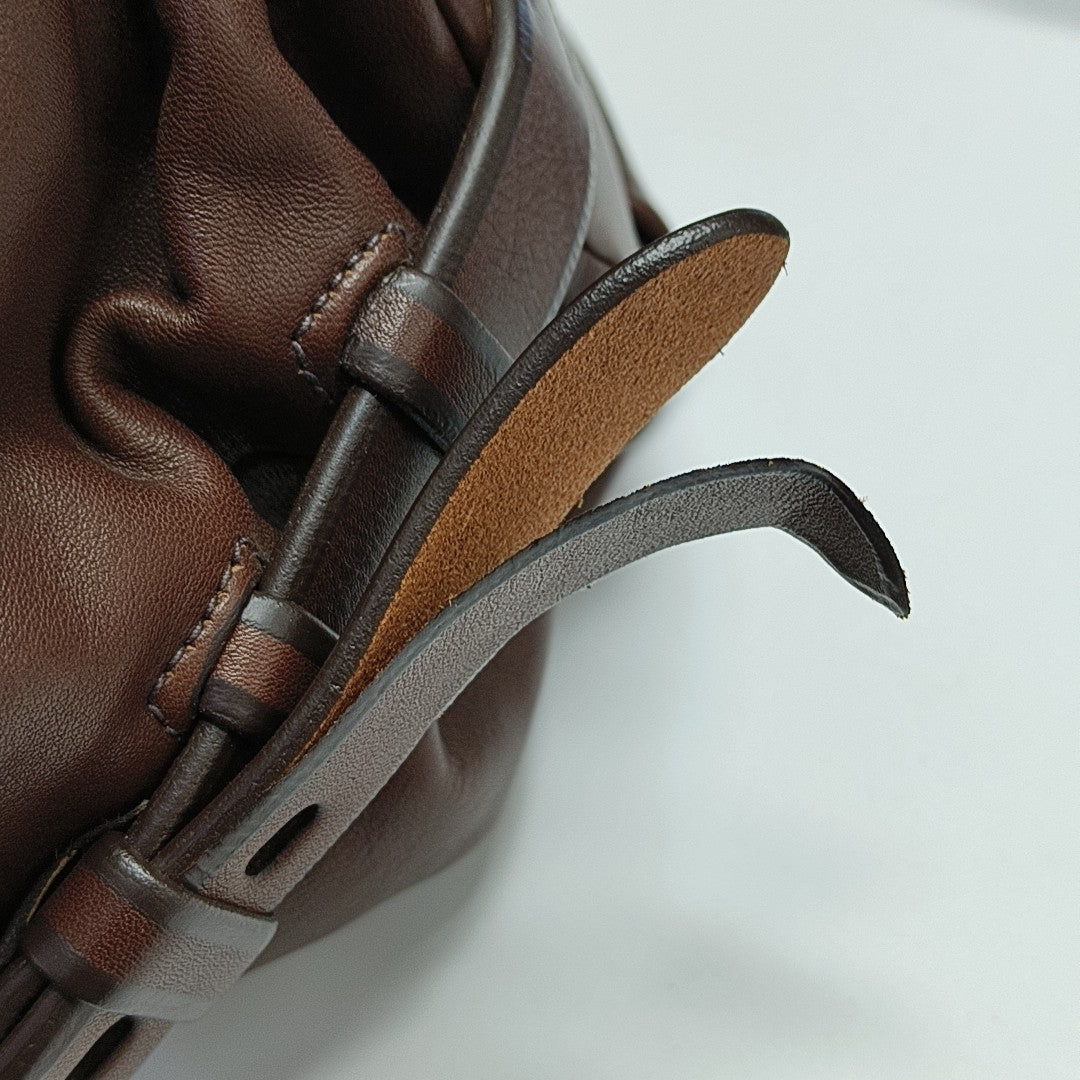 Calfskin Shoulder Bag Brown