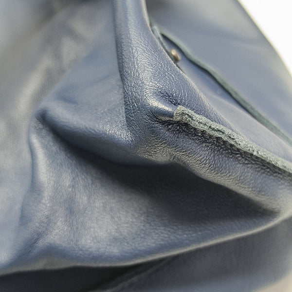 Calfskin Shoulder Bag Blue