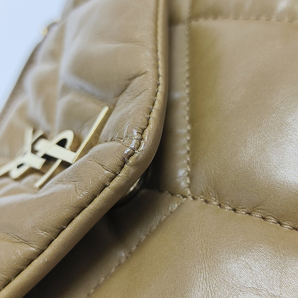 PUFFER TOY Mini Quilted Lambskin Brown