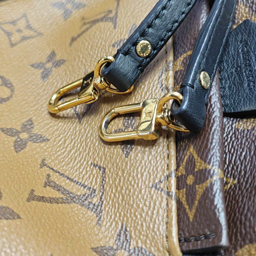 PALM SPRINGS Mini Monogram Coated Canvas Brown