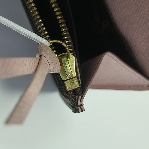 EMILIE Monogram Coated Canvas Brown Wallet