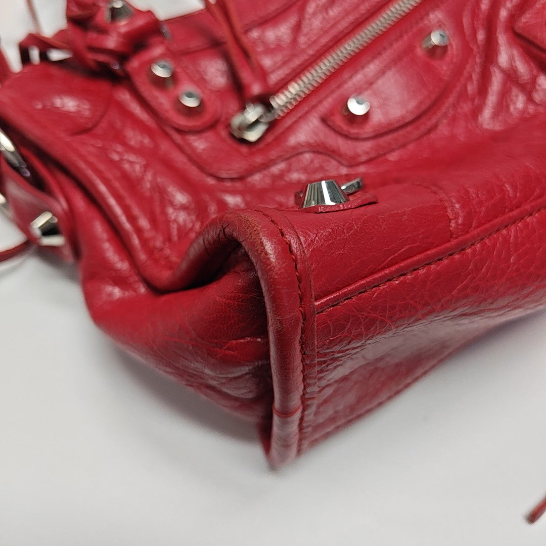 Classic City Mini Lambskin Red
