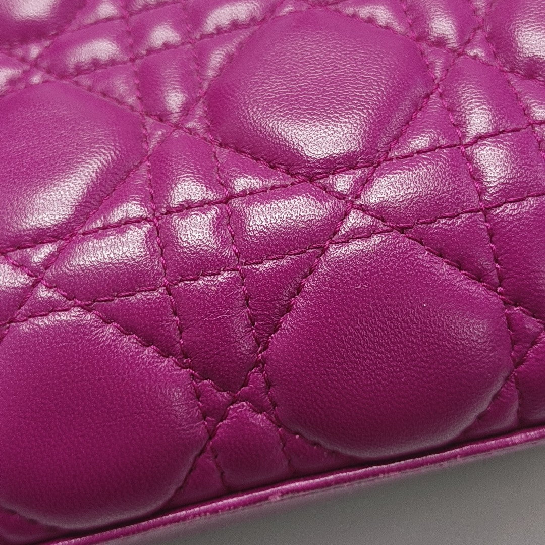 Lady Dior Medium Cannage Lambskin Red