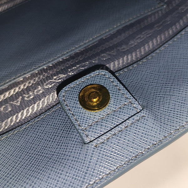 Galleria Large Saffiano Calfskin Blue