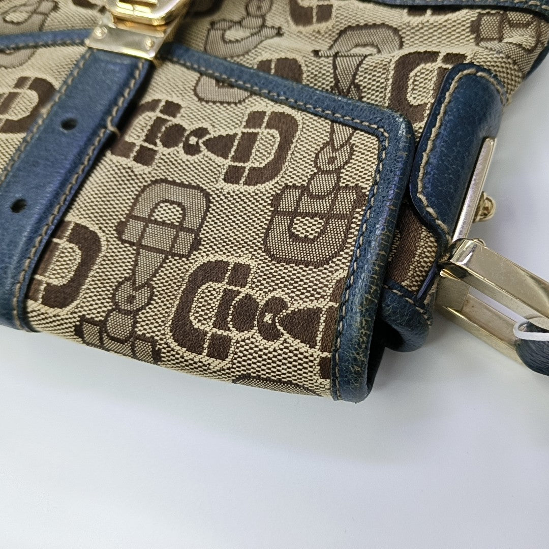 Fabric Shoulder Bag Brown
