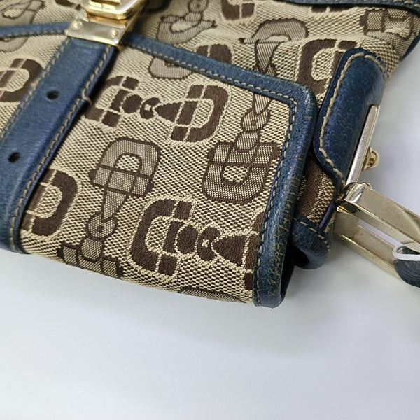 Fabric Shoulder Bag Brown