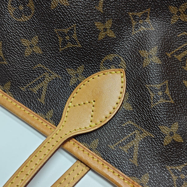 NEVERFULL MM Monogram Coated Canvas Brown