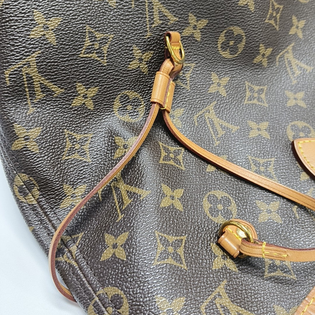 NEVERFULL MM Monogram Coated Canvas Brown