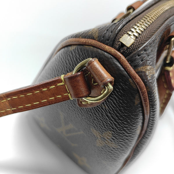 SPEEDY Nano Monogram Coated Canvas Brown