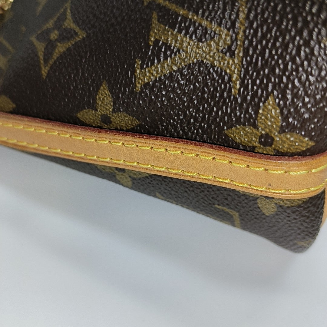 NÉONOÉ Nano Monogram Coated Canvas Brown