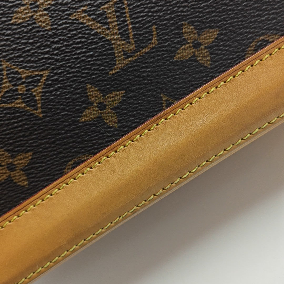 ALMA BB Monogram Coated Canvas Brown