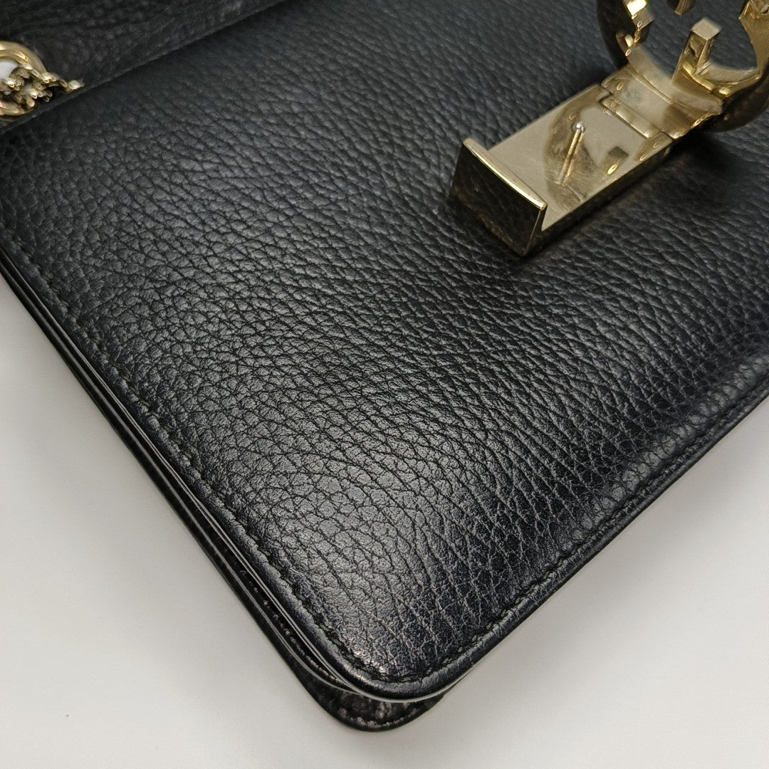 Interlocking G Small Calfskin Black
