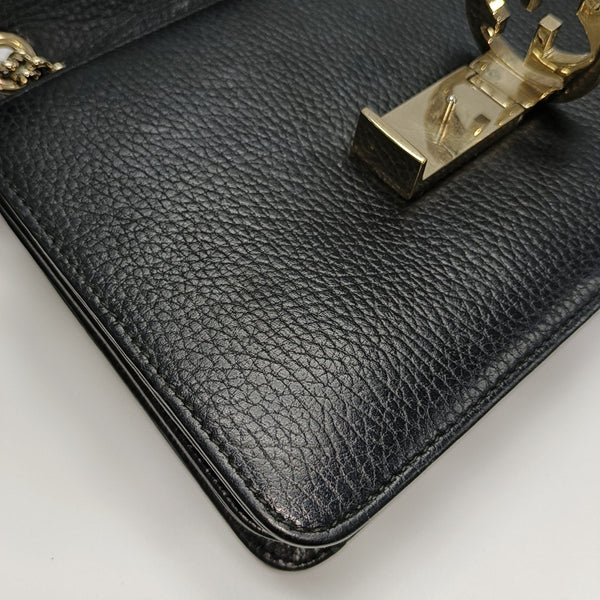 Interlocking G Small Calfskin Black