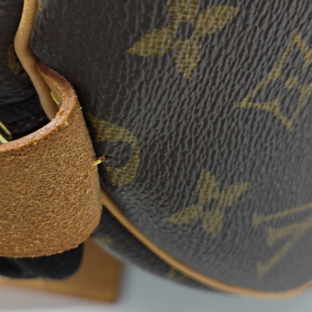 KEEPALL 45 Monogram Coated Canvas Brown