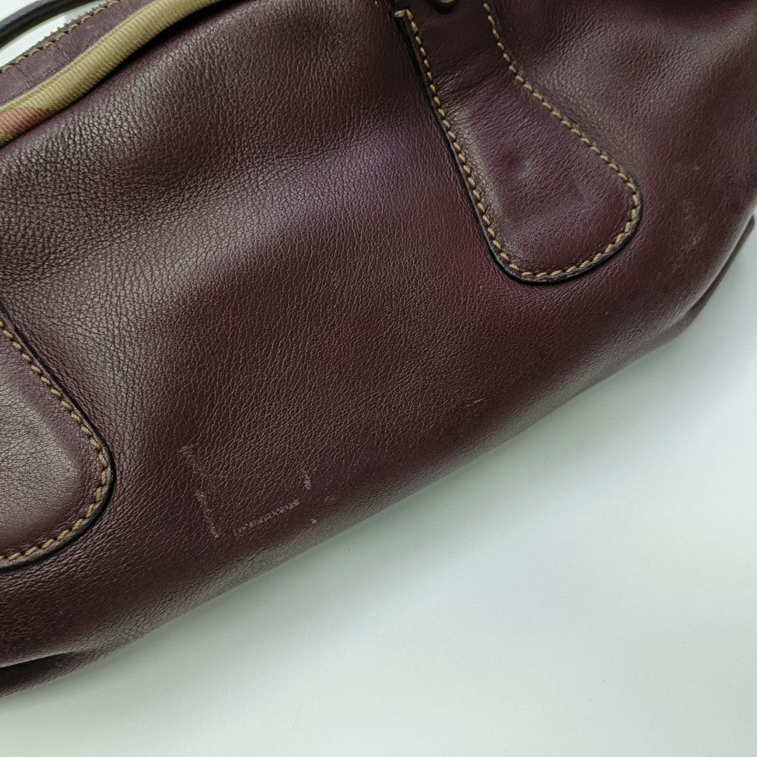 Calfskin Top Handle Bag Red