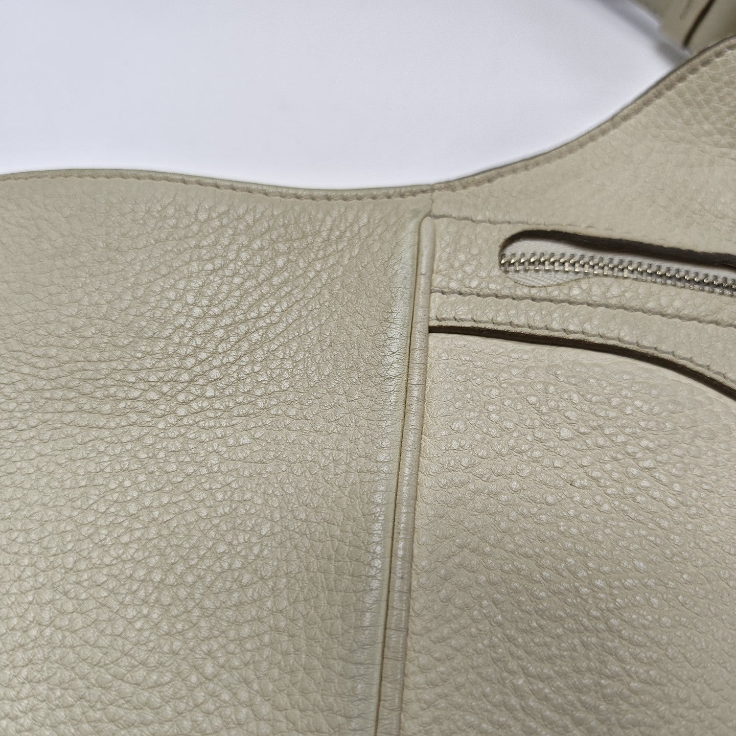 Leather Shoulder Bag White
