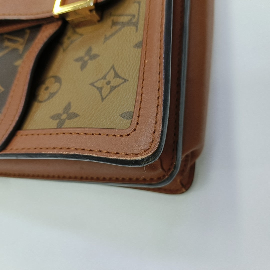 DAUPHINE MM Monogram Coated Canvas Brown
