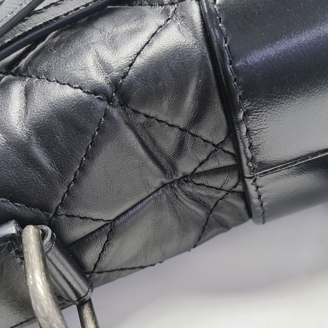 GABRIELLE Small Quilted Calfskin Black