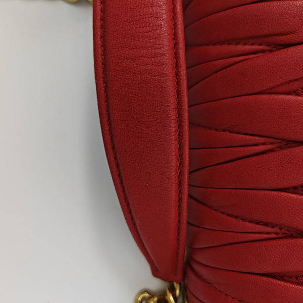 Miu Confidential Quilted Lambskin Red