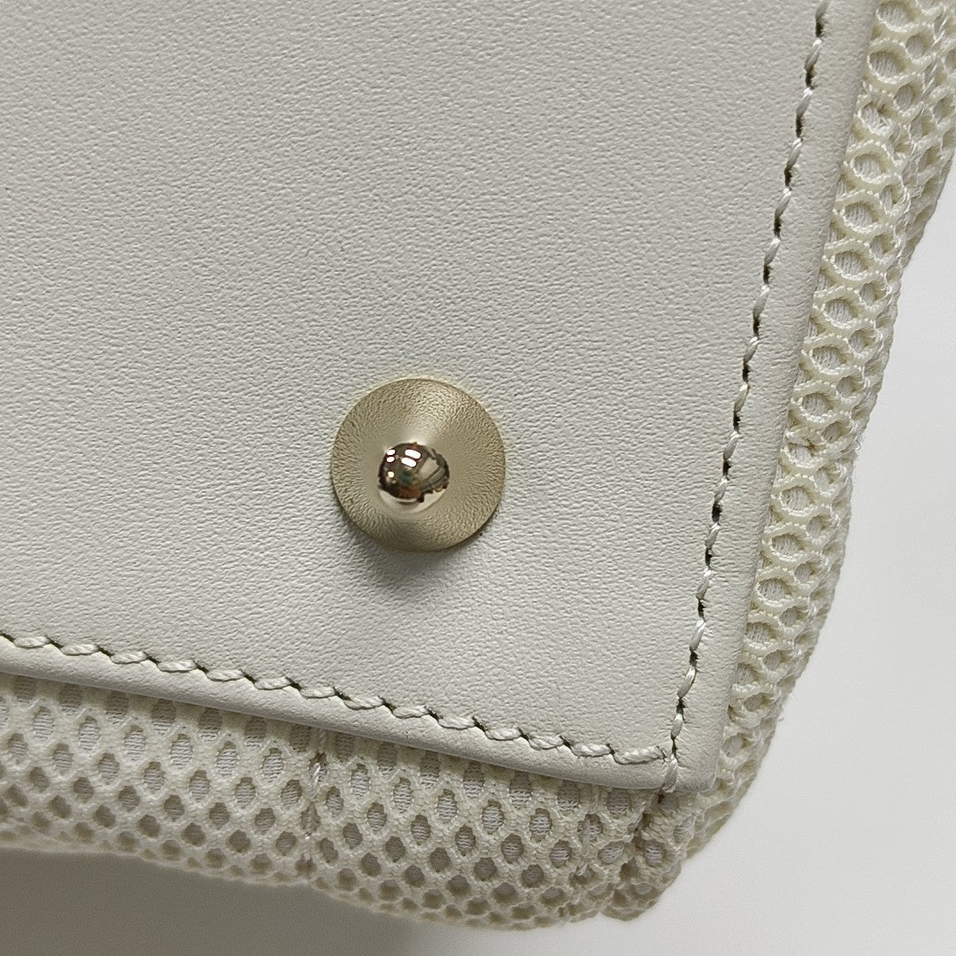 Authenticated pre-owned  Lady D-Lite Medium Cannage Fabric White - Shoulder Bag at Looply