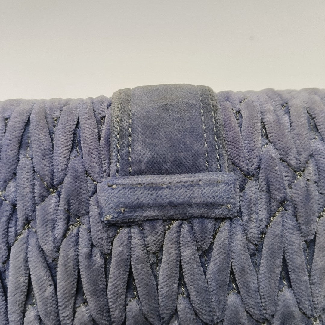 Velvet Shoulder Bag Blue
