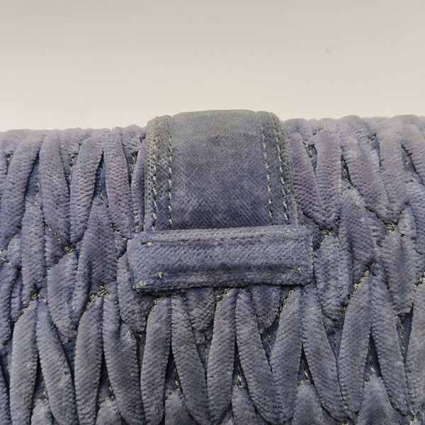 Velvet Shoulder Bag Blue