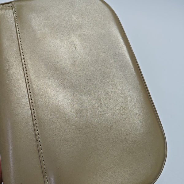 Leather Top Handle Bag Brown