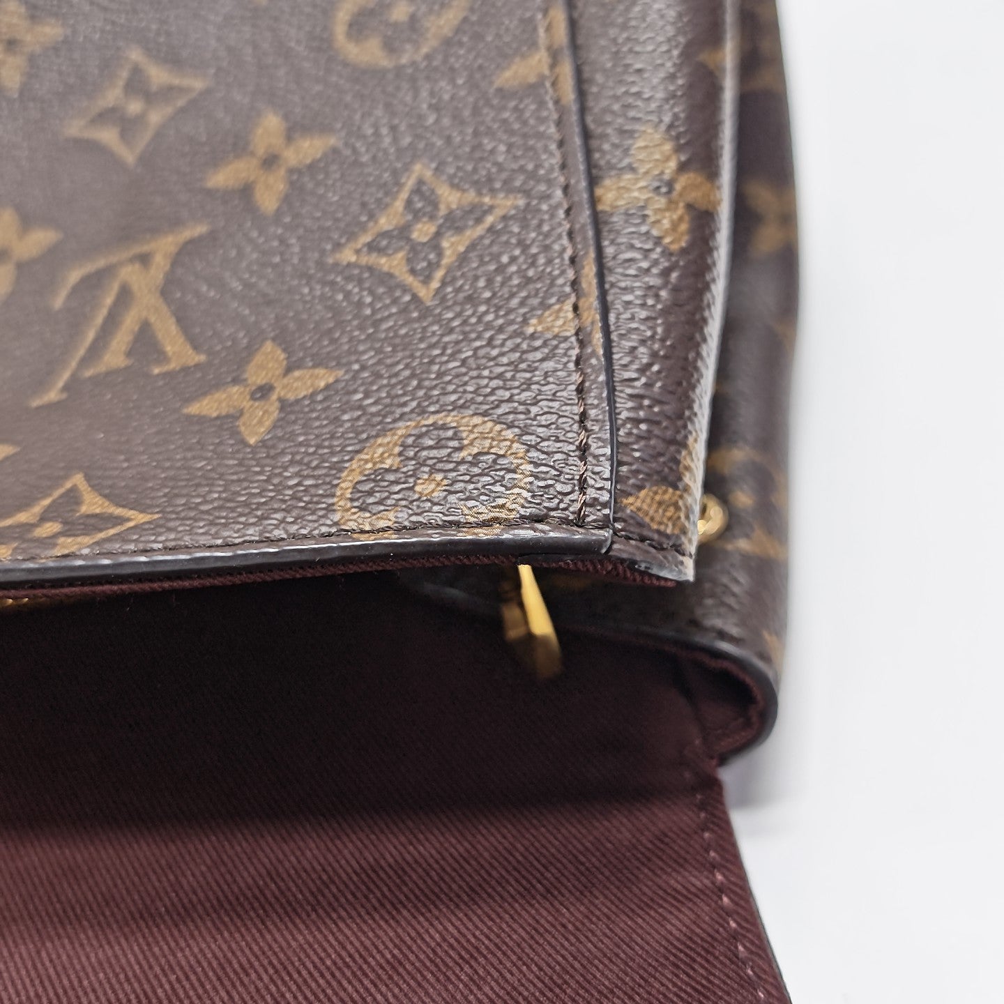 CLUNY MM Monogram Coated Canvas Brown