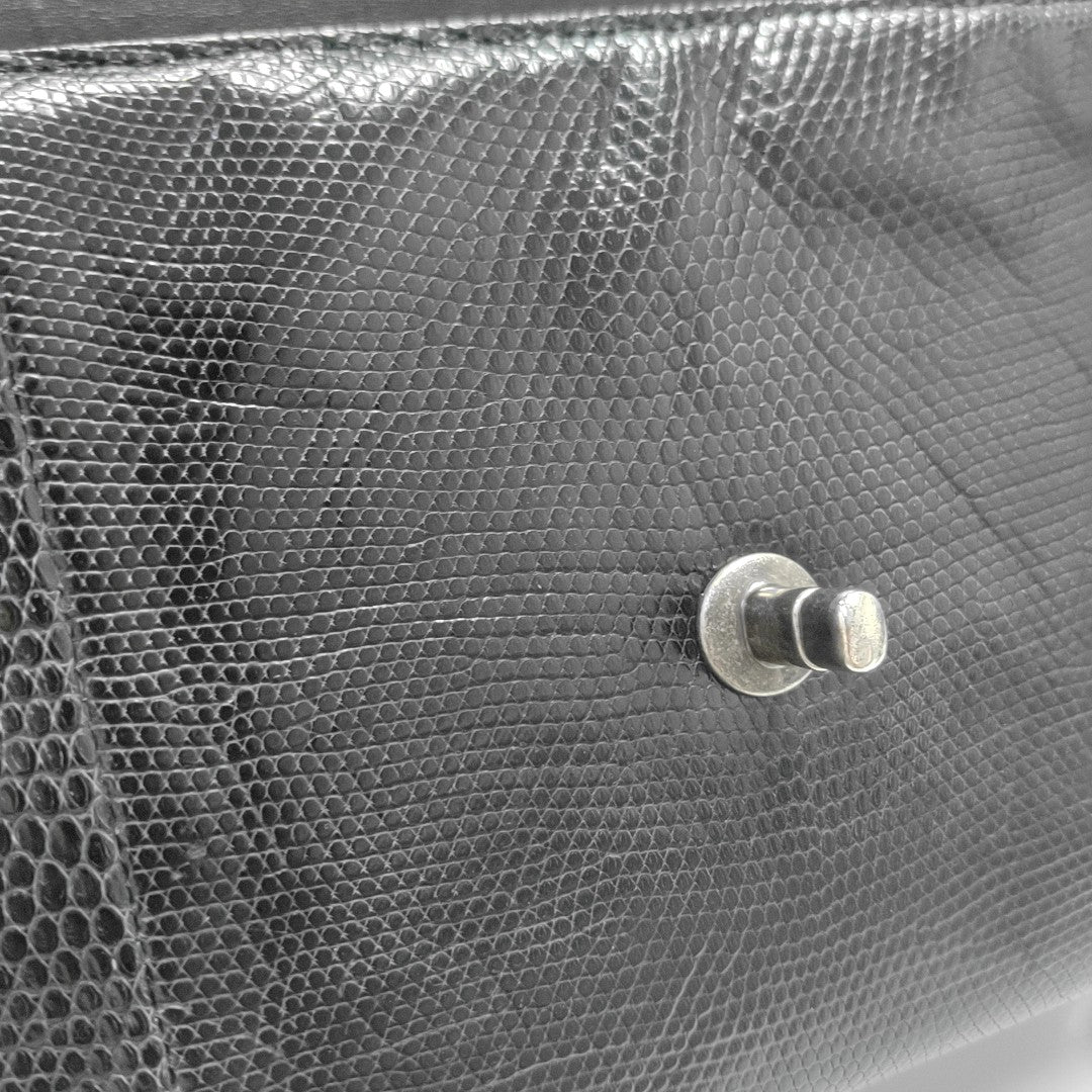 COCO HANDLE Medium Lizard Black