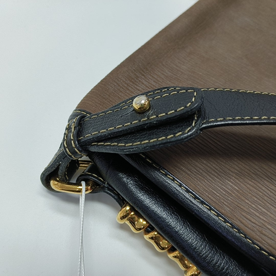 Calfskin Shoulder Bag Brown