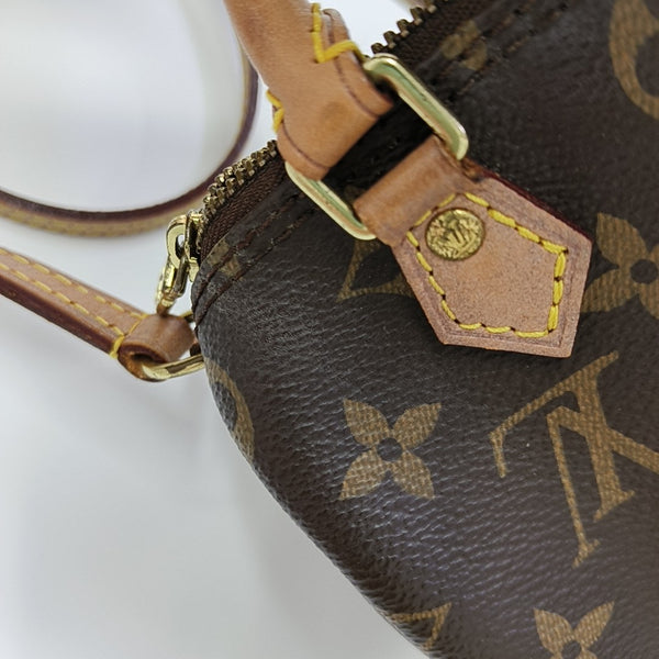 SPEEDY Nano Monogram Coated Canvas Brown