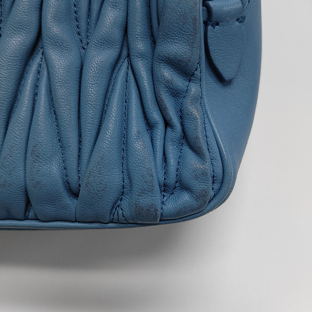 Matelassé Quilted Lambskin Blue