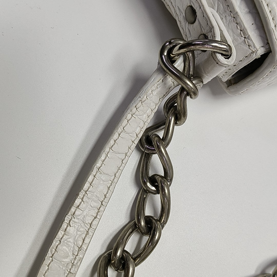 Calfskin Shoulder Bag White