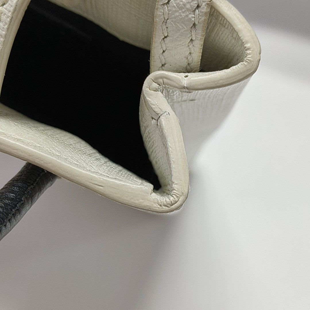 Shopping Bag Calfskin White