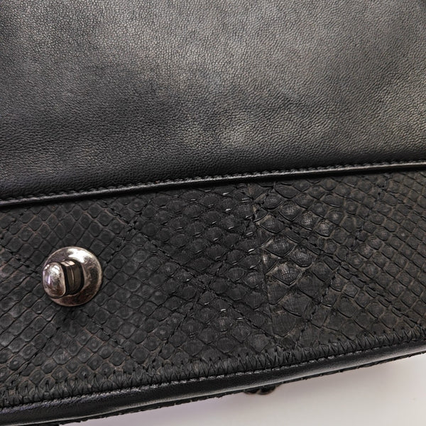 Python Shoulder Bag Black