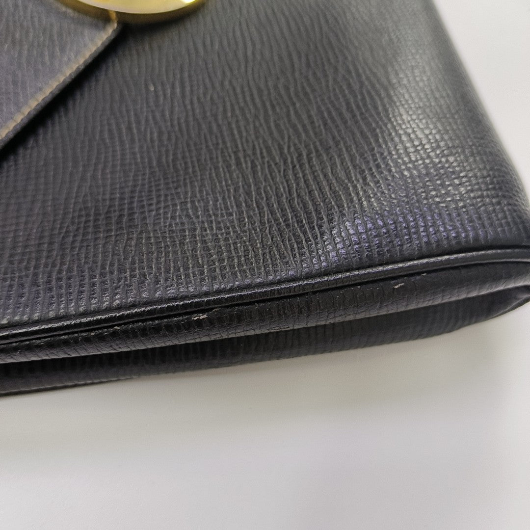 Calfskin Shoulder Bag Black