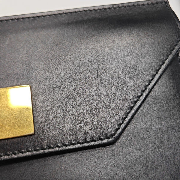 Leather Shoulder Bag Black