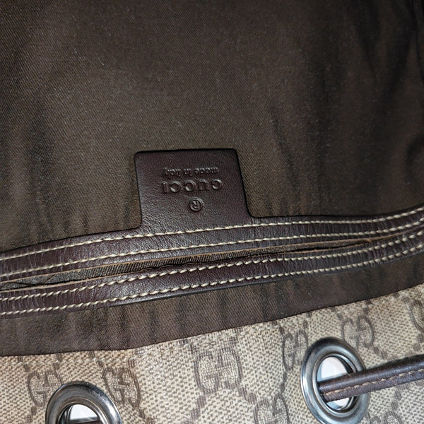 Monogram Coated Canvas Backpack Beige